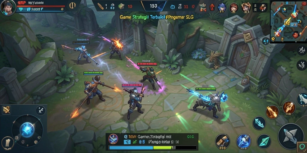 Tangkapan layar gameplay 987UP menampilkan pertempuran strategis yang mendebarkan.