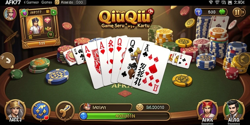 Tampilan gameplay QiuQiu yang mendebarkan di AFK77.