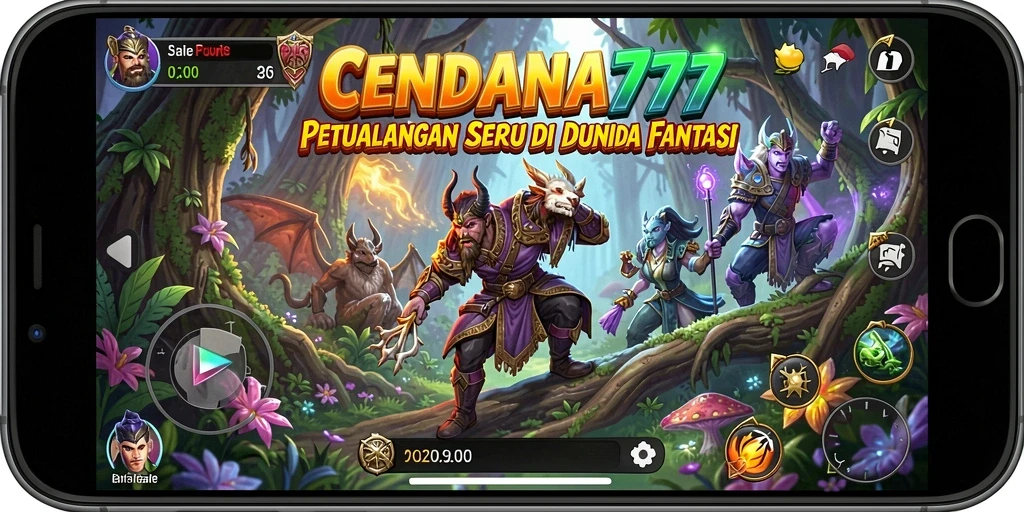 Screenshot CENDANA777 menampilkan aksi pertarungan di dunia fantasi yang menegangkan.
