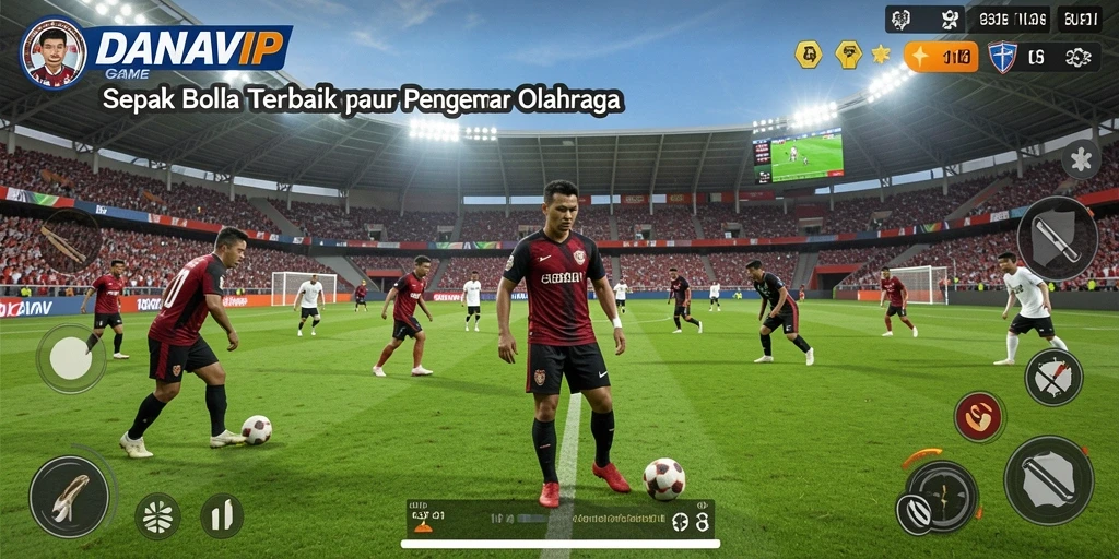 Gameplay sepak bola yang realistis dan mendebarkan di DANAVIP.