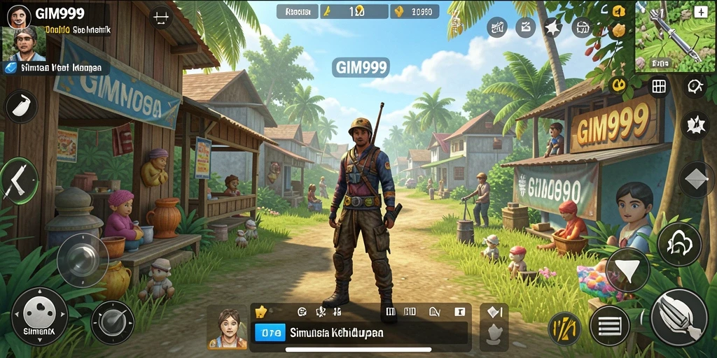 Tampilan gameplay GIM999 yang realistis dan interaktif.