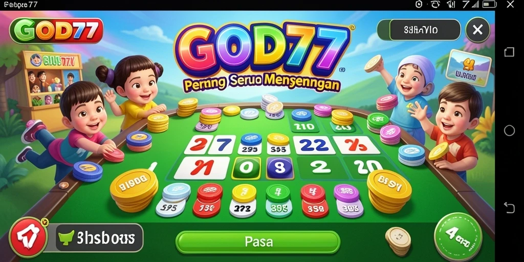 Tampilan gameplay seru di GOD77 dengan antarmuka bingo yang menarik.