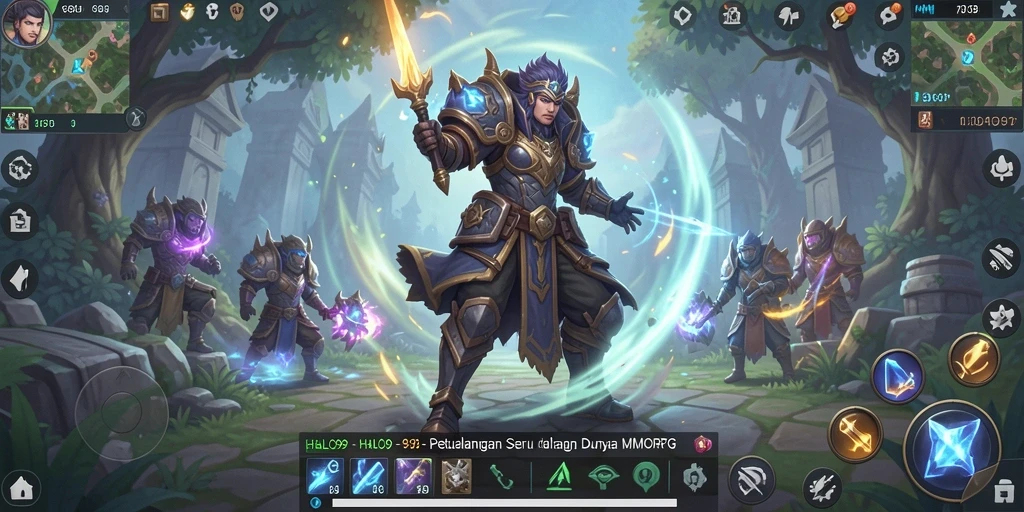 Screenshot HALO99 menampilkan aksi seru dalam pertempuran MMORPG.