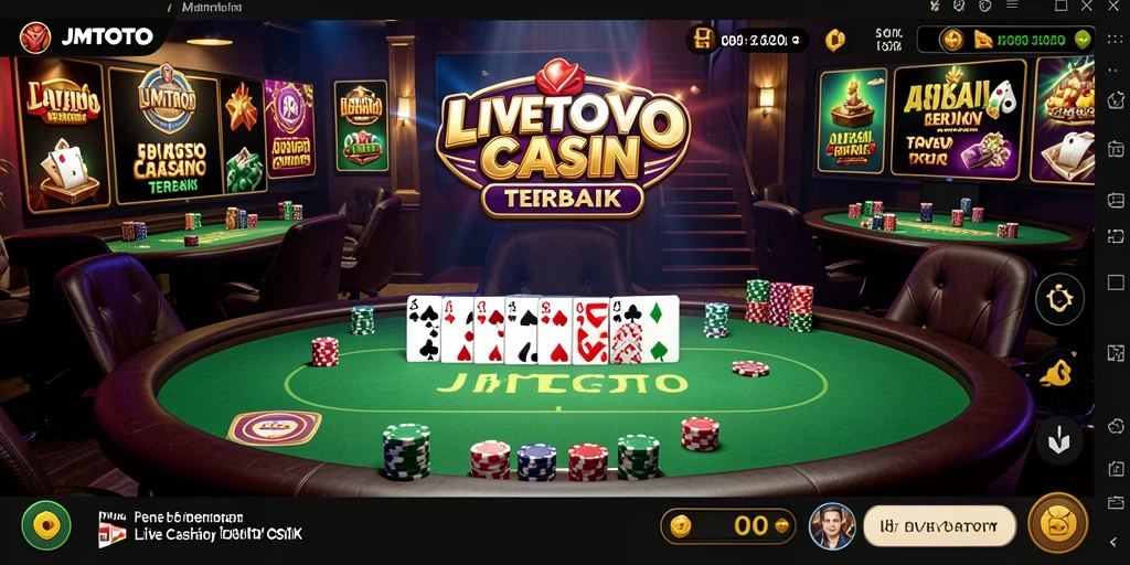 Tampilan gameplay Live Casino JMTOTO yang menarik dan interaktif.