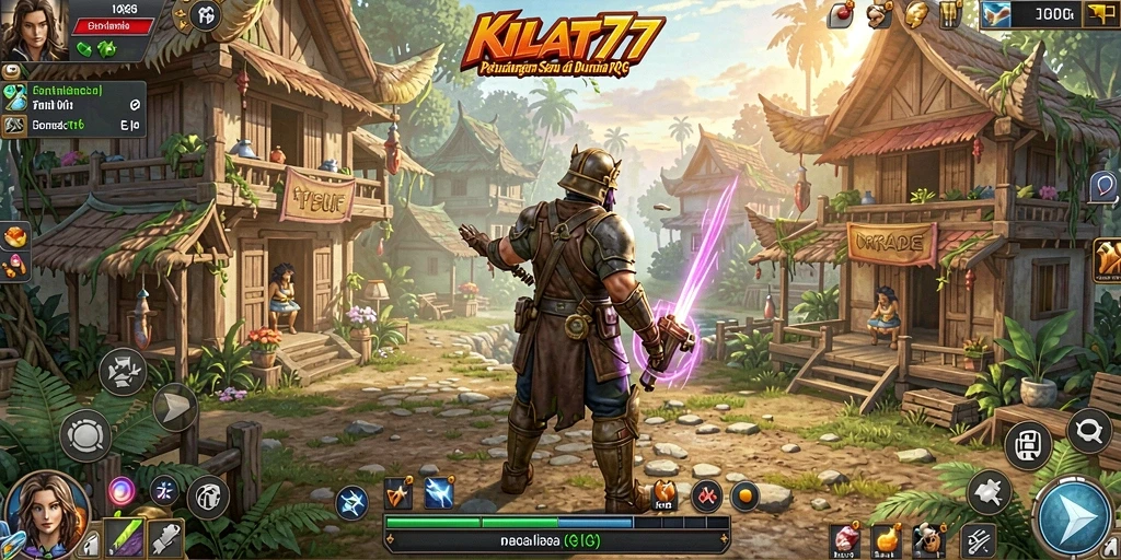 Screenshot KILAT77 menampilkan aksi seru dalam pertarungan RPG.