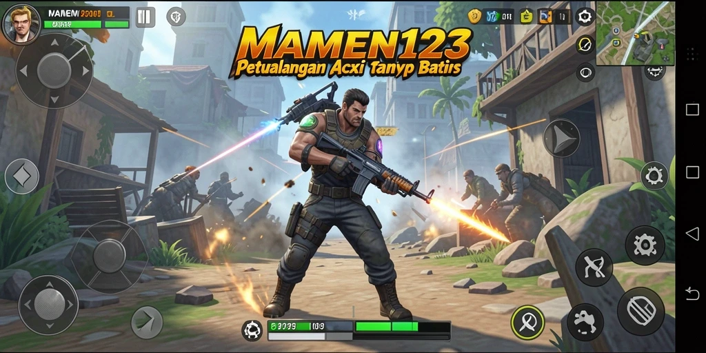 Tampilan gameplay MAMEN123 yang intens dan seru.