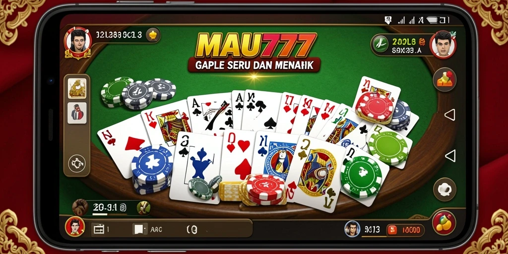 Tampilan gameplay seru dari MAU777 saat bermain Gaple.