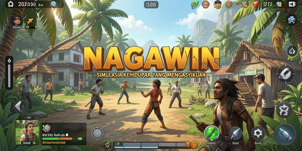 Tampilan gameplay NAGAWIN yang menarik dan interaktif.