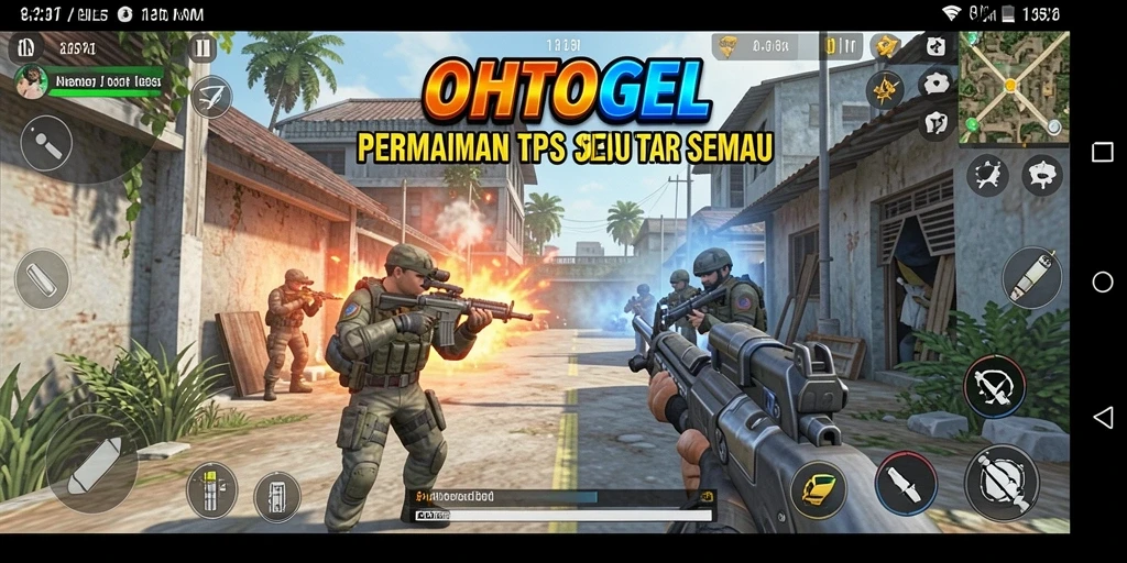 Screenshot OHTOGEL menampilkan karakter dalam pertempuran seru FPS.