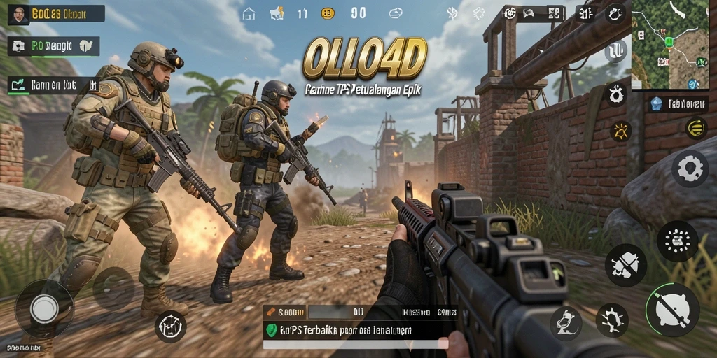 Screenshot menampilkan aksi mendebarkan dalam OLLO4D.