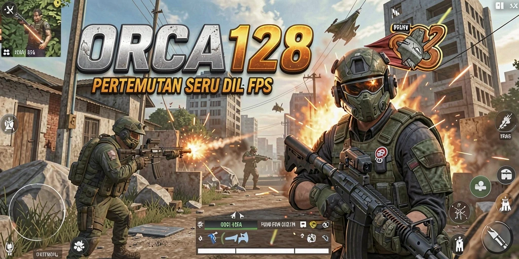 Tampilan gameplay ORCA128 yang mendebarkan dan intens.