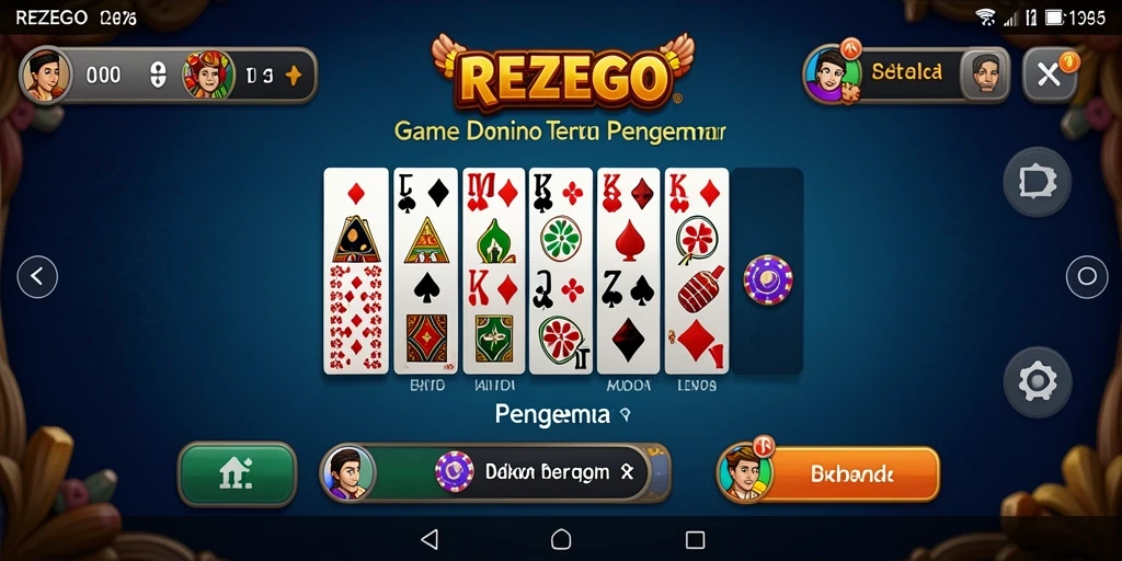Tampilan menarik REZEGO saat permainan Domino berlangsung.