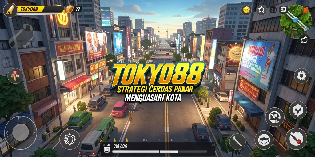 Tangkapan layar utama TOKYO88 menunjukkan gameplay strategi yang seru dan mendalam.