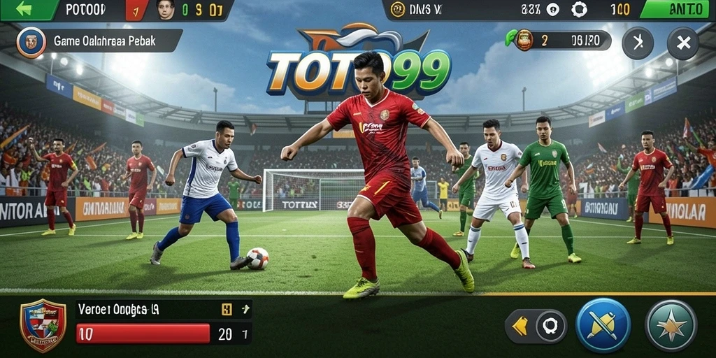 Tangkapan layar permainan TOTO99 menampilkan aksi olahraga yang mendebarkan.