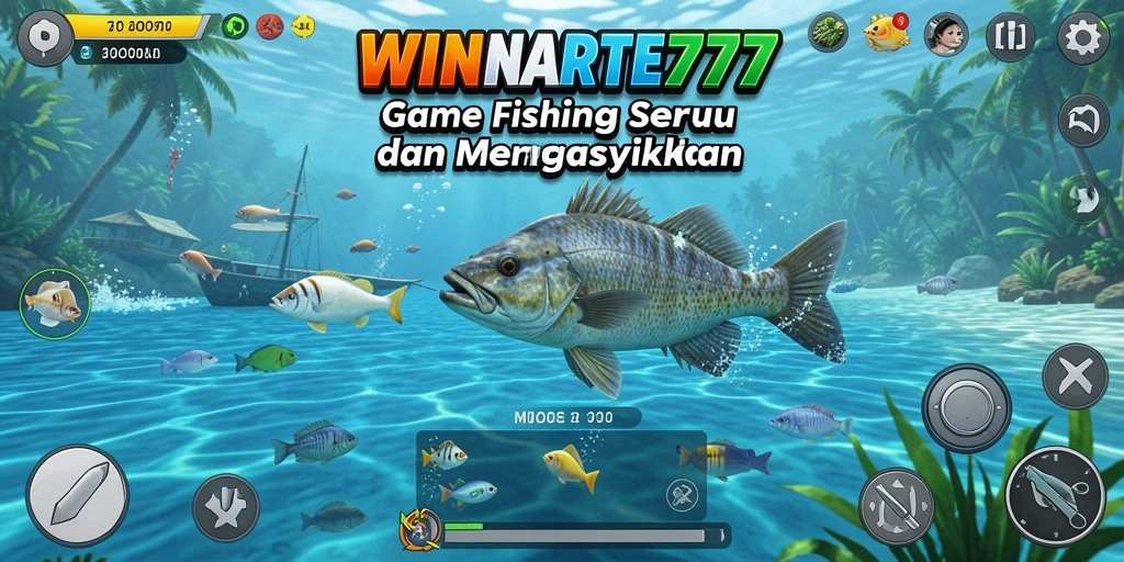 Screenshot gameplay WINRATE777 dengan pengalaman memancing yang seru.
